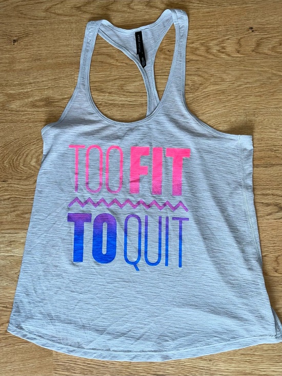 Aeropostale Tops - LIVE LOVE DREAM Women's XS Gray Racerback Tank Scoop Neck Lightweight Graphic